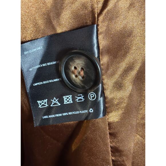 Bernardo Womens Longline Faux Fur Teddy Coat Camel Size Medium - Picture 7 of 7